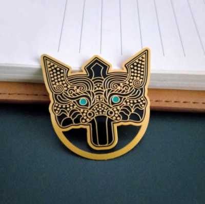 金屬書簽制作烤漆腐蝕工藝中國風文創定制logo